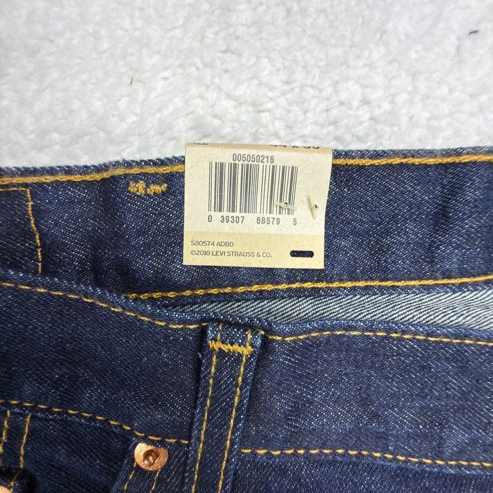 Levis 505 Regular Fit Straight Leg Jeans Mens‎ 44x30 Blue NWT Dark Wash